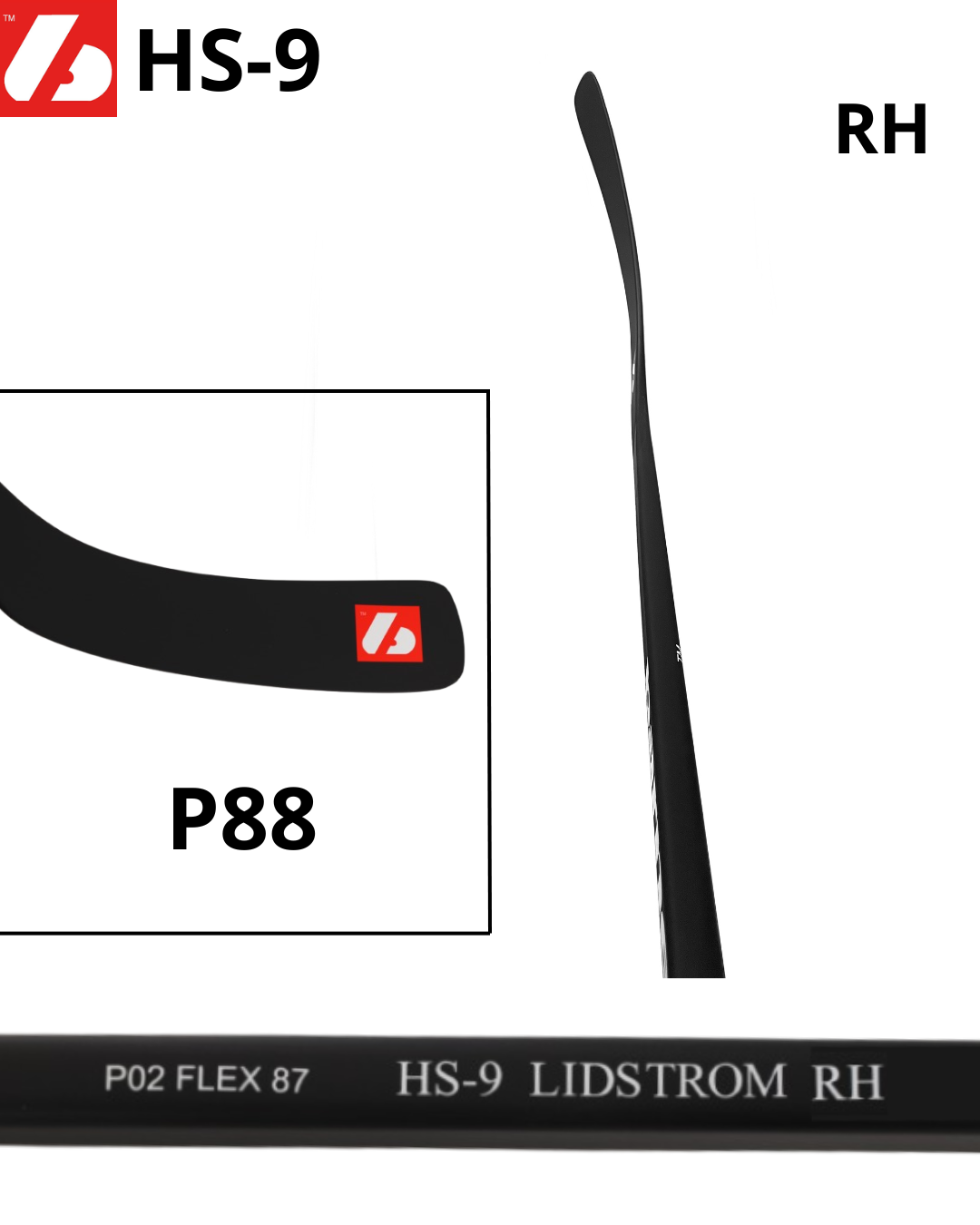 HS-9 Palo de hockey de carbono de alto módulo