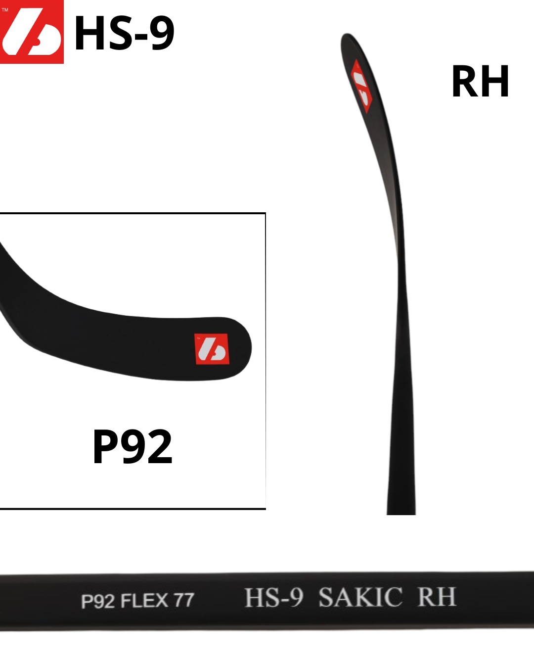 HS-9 Palo de hockey de carbono de alto módulo