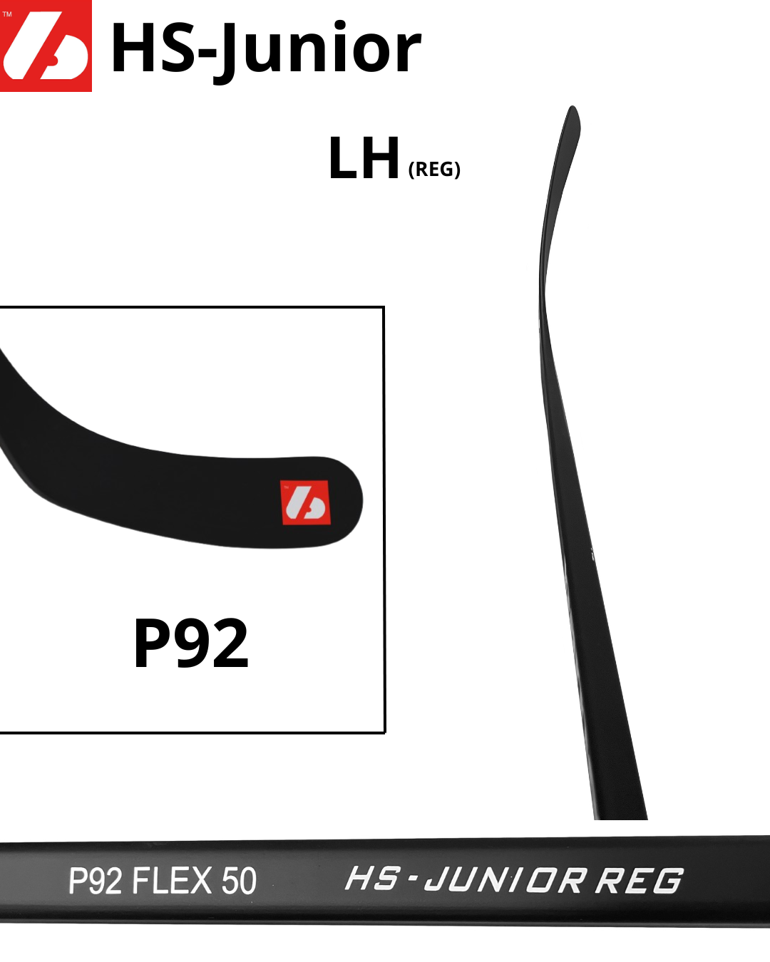 HS-Junior Palo de hockey de carbono