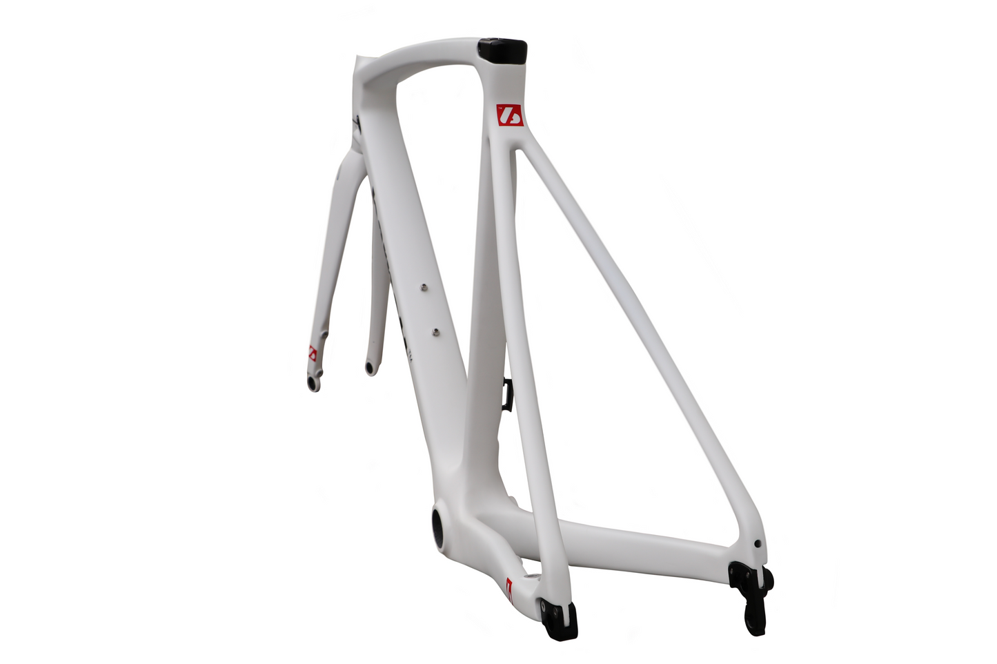 BDC-01 Cuadro de Bicicleta Disco de Carbono, Negro, Blanco