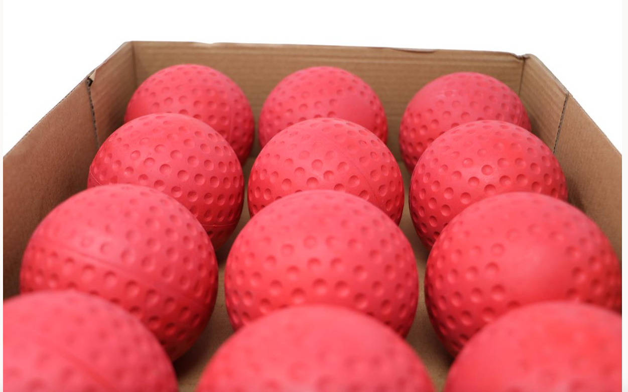 A-123 pelotas de béisbol para máquina de lanzar, tamaño 9', rojo/amarillo, 12 piezas