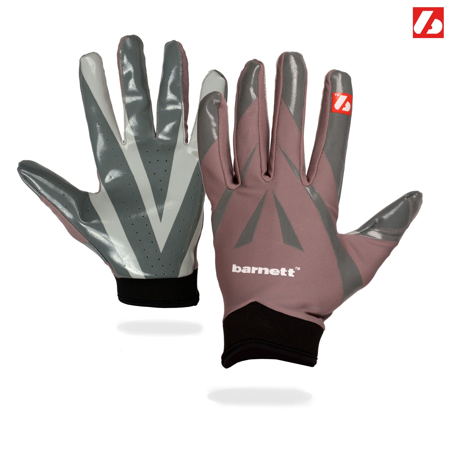 FRG-03 Guantes de fútbol americano para receptor, RE,DB,RB, Gris