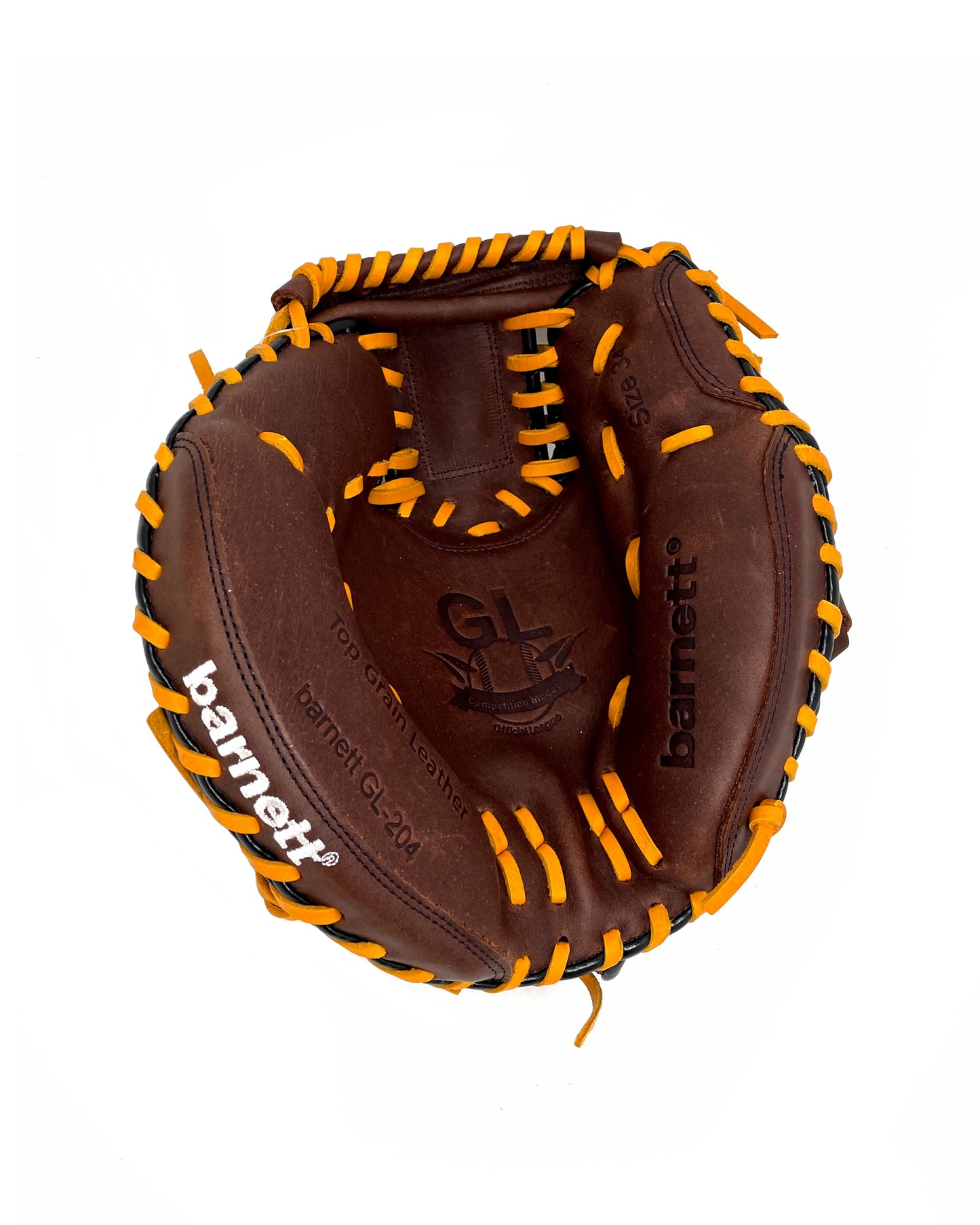 GL-204 Guante de beisbol, cuero, catcher, adulto 34, marrón