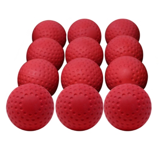 A-123 pelotas de béisbol para máquina de lanzar, tamaño 9', rojo/amarillo, 12 piezas