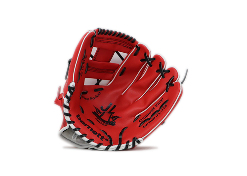 JL-115 - Guanti da baseball, outfiled, poliuretano, tamaño 11.5" Rojo