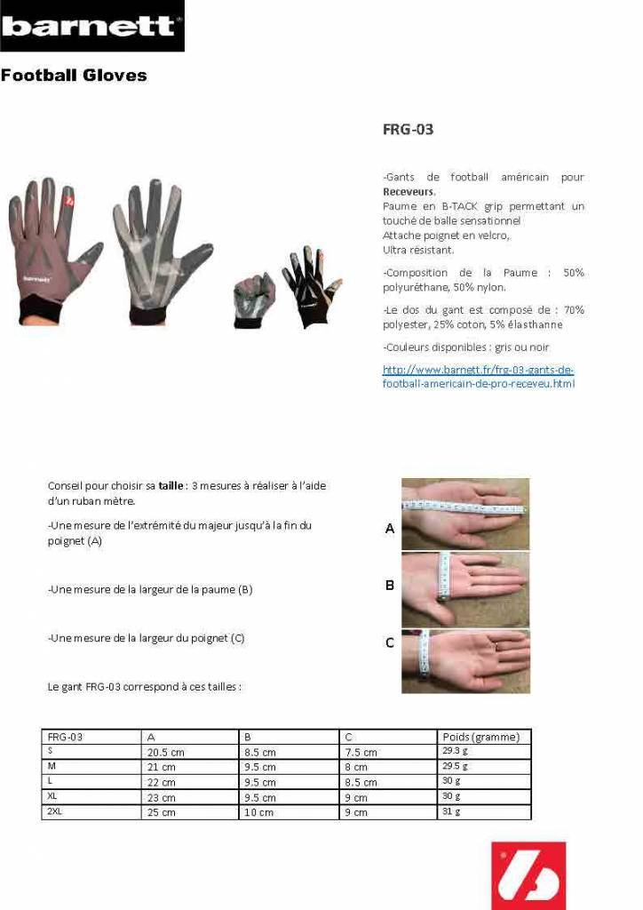 FRG-03 Guantes de fútbol americano para receptor, RE,DB,RB, Gris