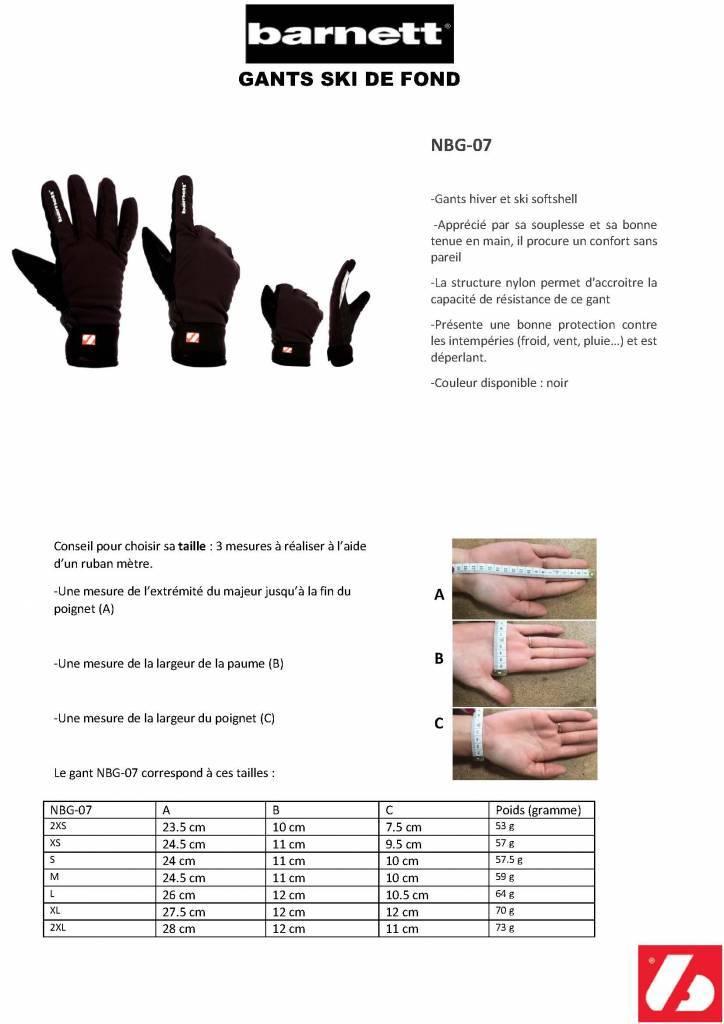 NBG-07 Guantes de esquí de invierno, softshell, negros