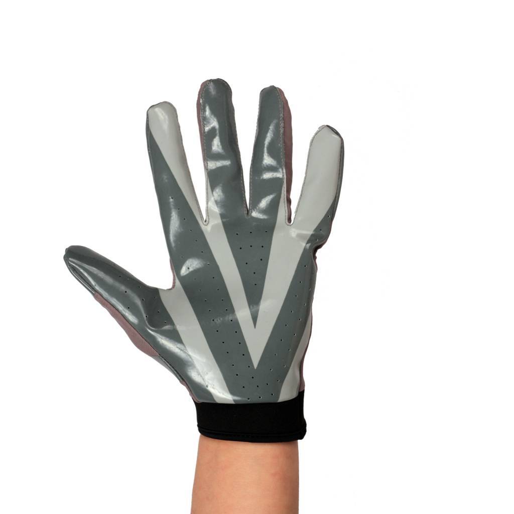 FRG-03 Guantes de fútbol americano para receptor, RE,DB,RB, Gris