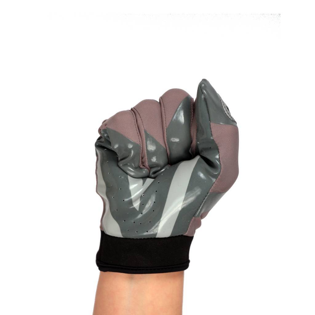 FRG-03 Guantes de fútbol americano para receptor, RE,DB,RB, Gris