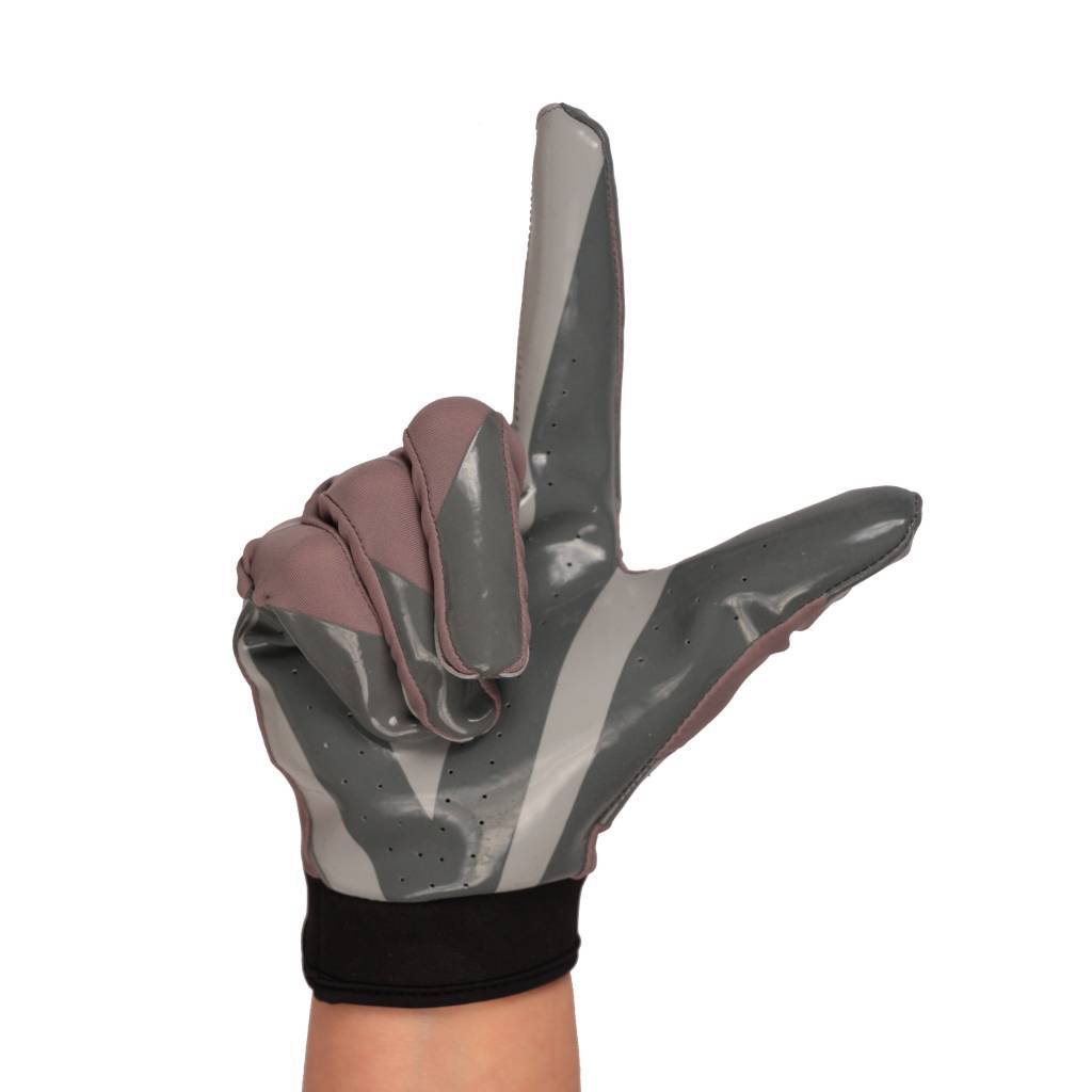 FRG-03 Guantes de fútbol americano para receptor, RE,DB,RB, Gris