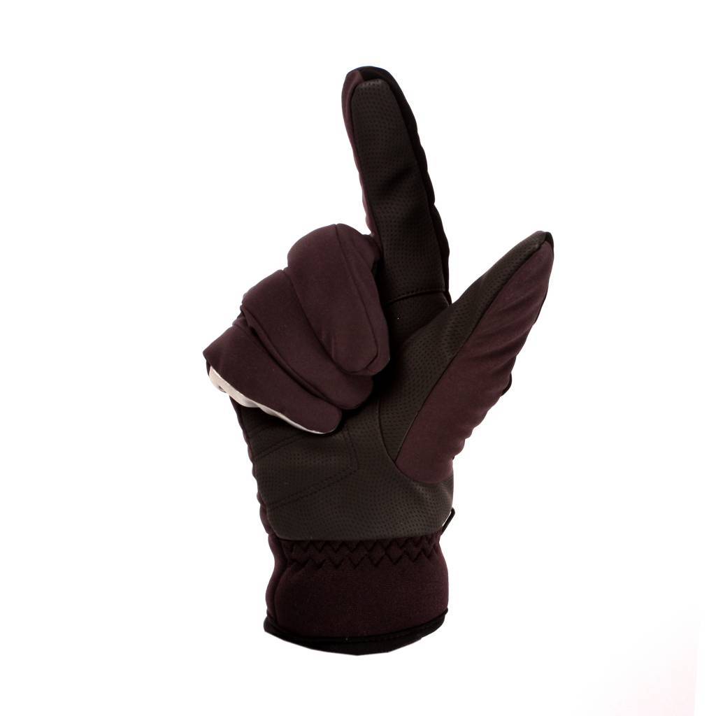 NBG-07 Guantes de esquí de invierno, softshell, negros