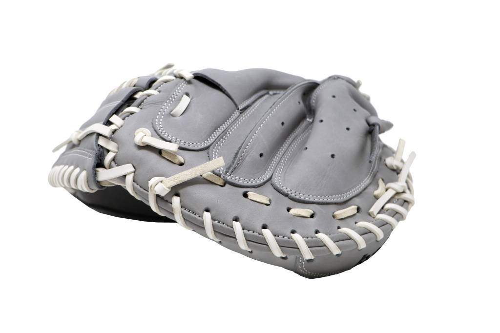FL-203 guante de softball cuero de alta calidad catcher, gris claro