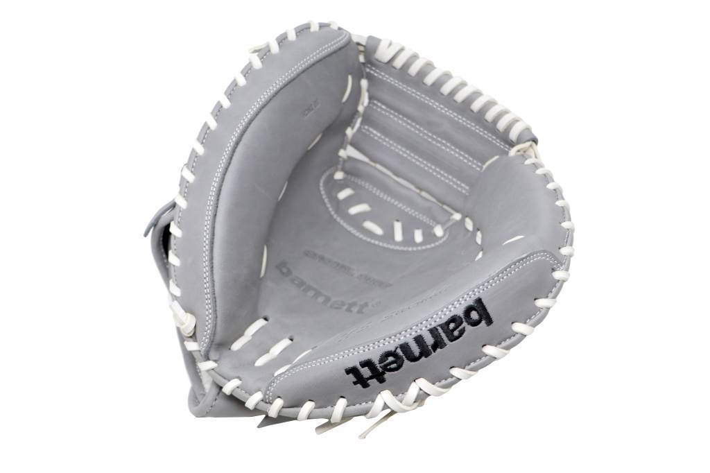 FL-203 guante de softball cuero de alta calidad catcher, gris claro