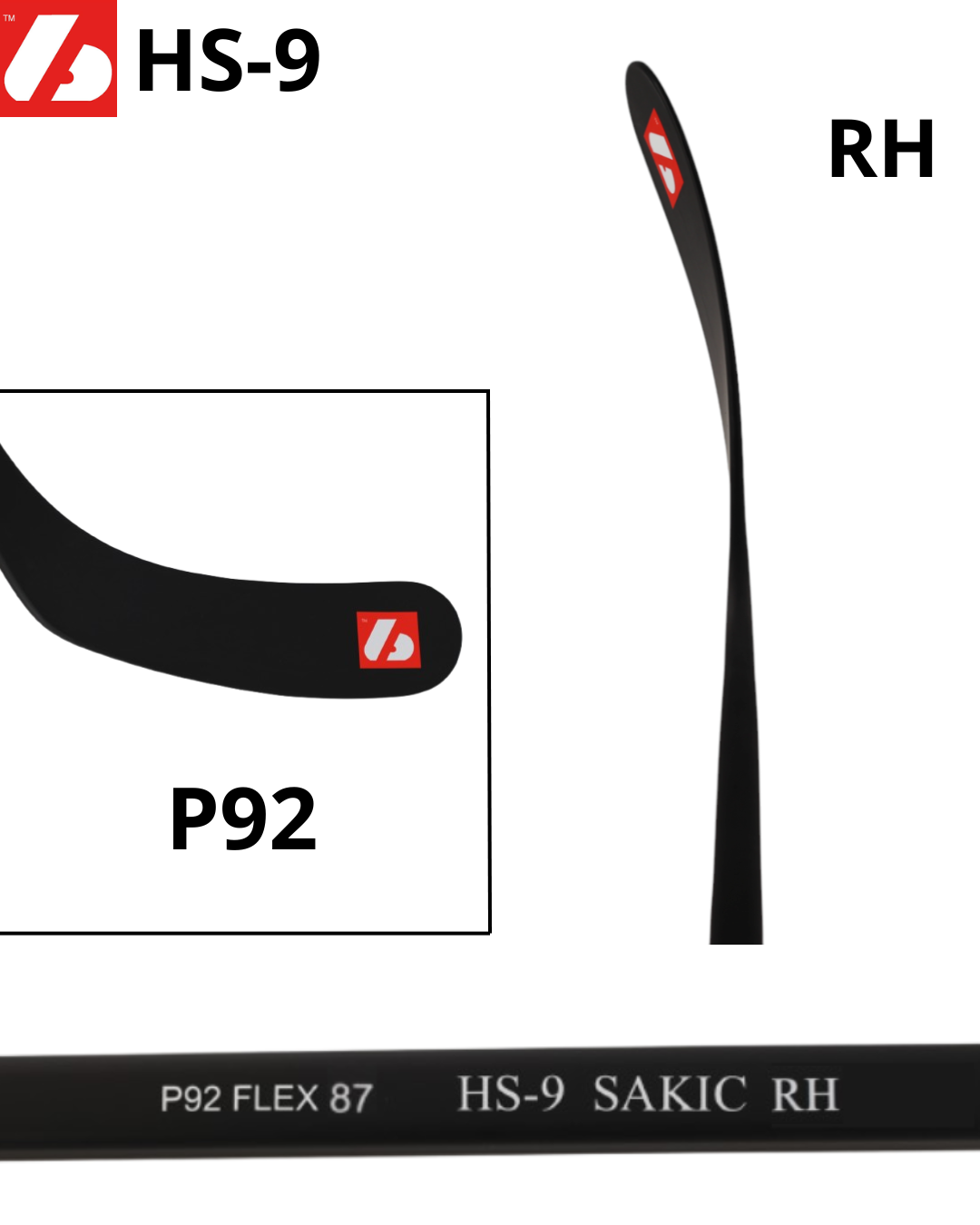 HS-9 Palo de hockey de carbono de alto módulo
