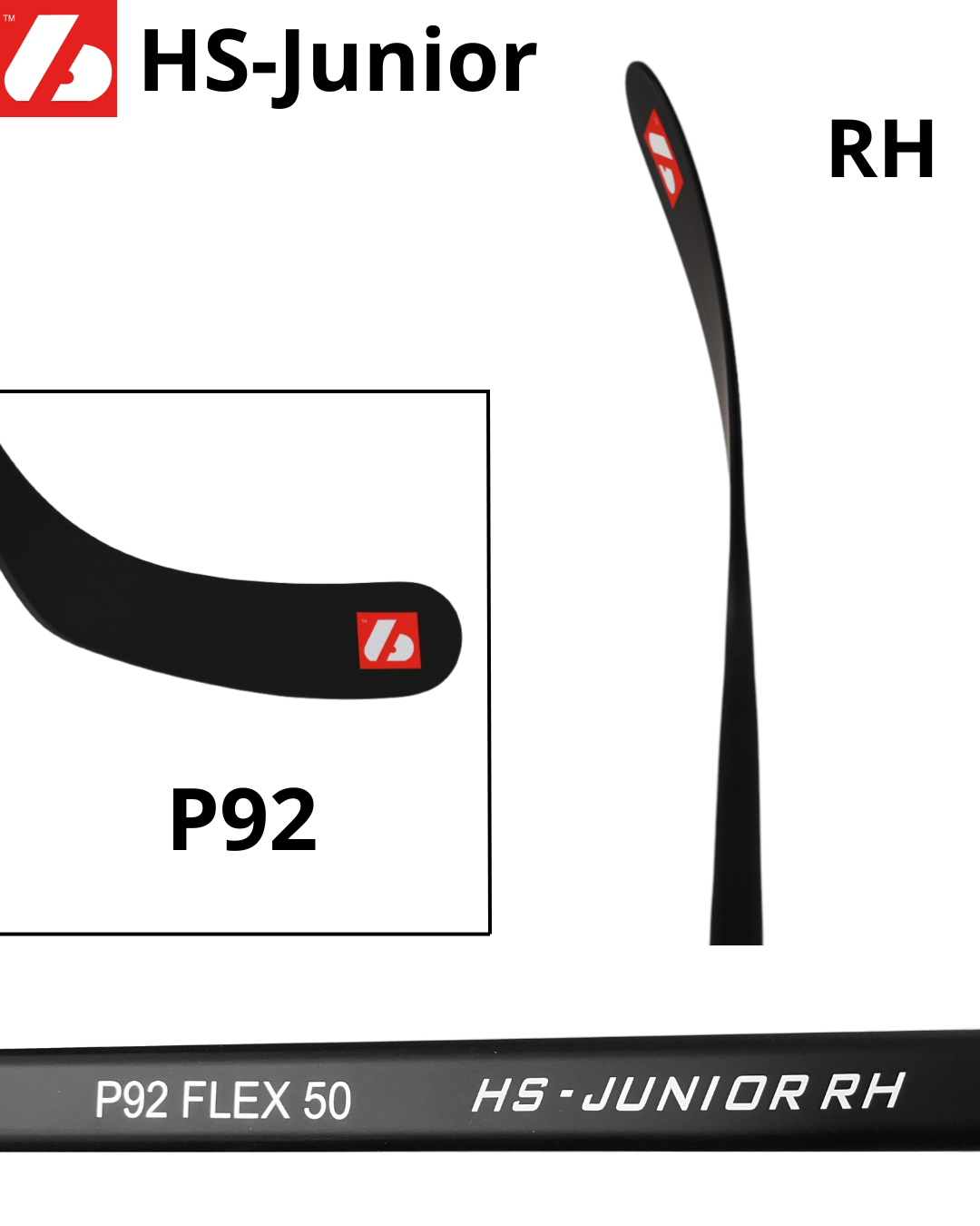 HS-Junior Palo de hockey de carbono