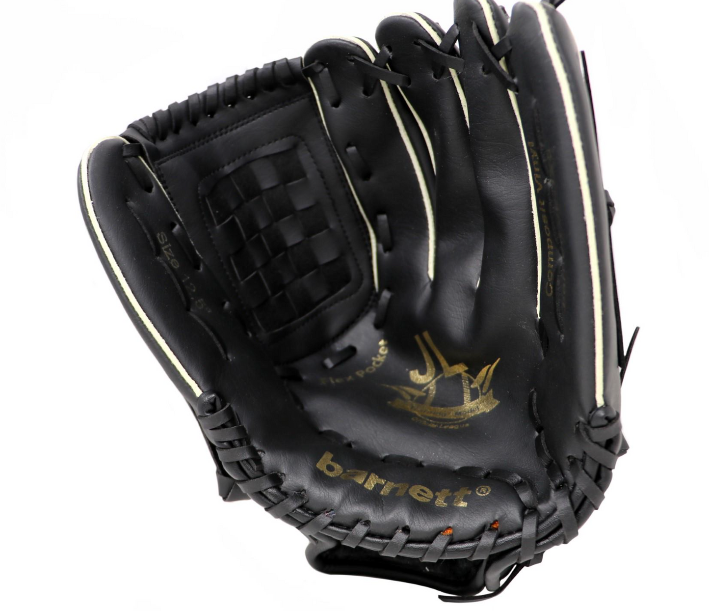 JL-125 Guante de béisbol para la iniciación PU outfield 12,5, negro