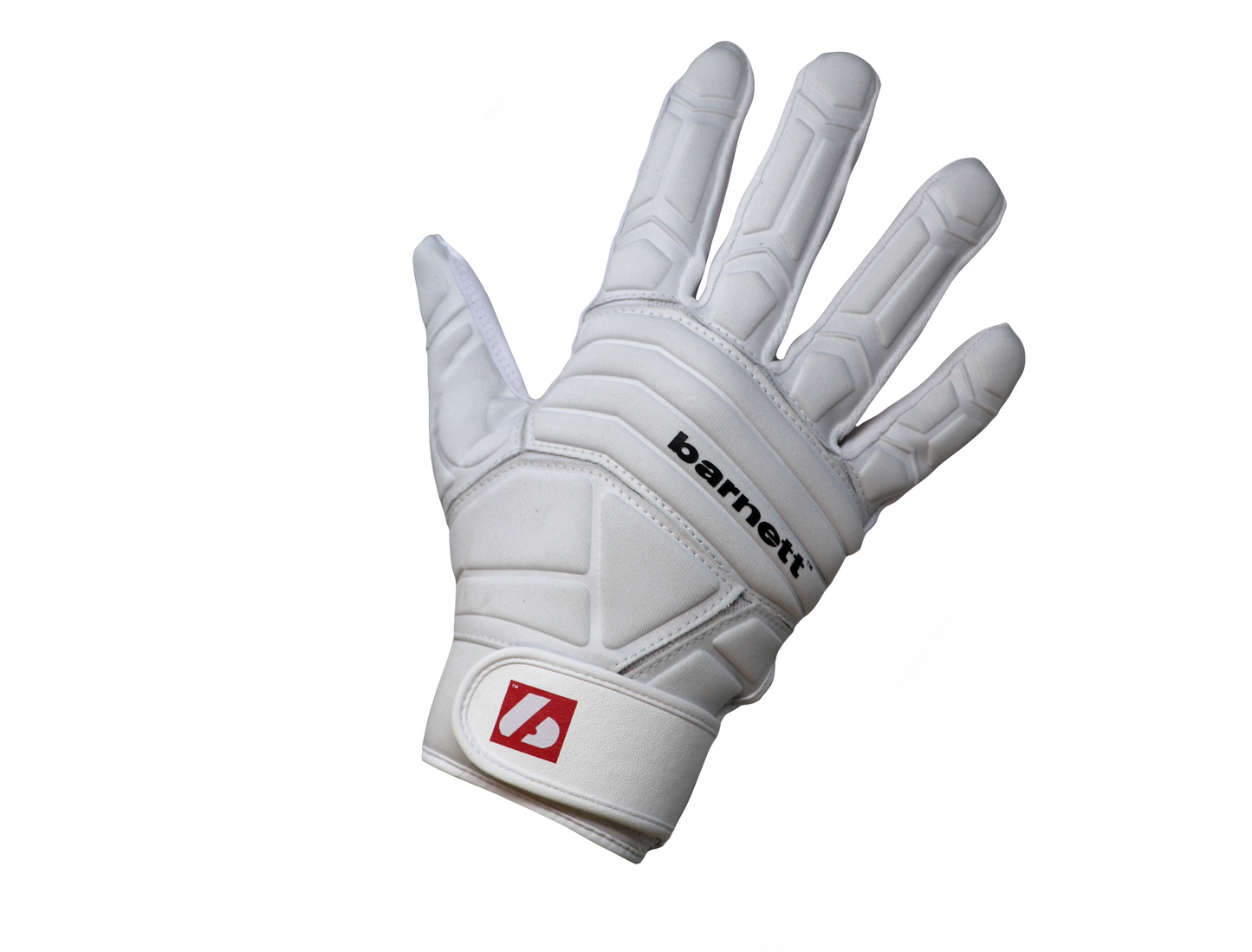 FLG-03 Guantes excepcionales de fútbol americano, linemen, pro, OL,DL, Blanco