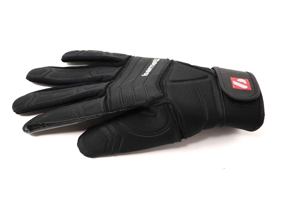 FLG-03 Guantes excepcionales de fútbol americano, linemen, pro, OL,DL, Negro