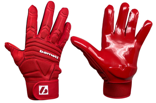 FLG-03 guantes de fútbol americano pro linemen, OL,DL, rojo