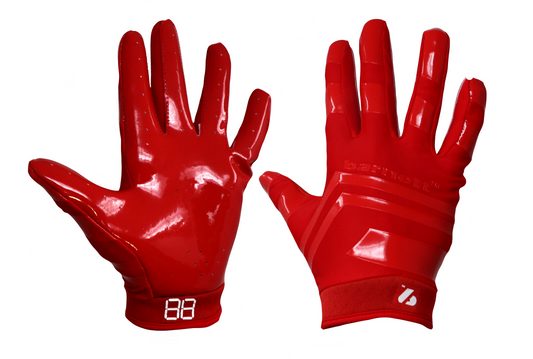 FRG-03 Guantes de fútbol americano, receptor, Rojo