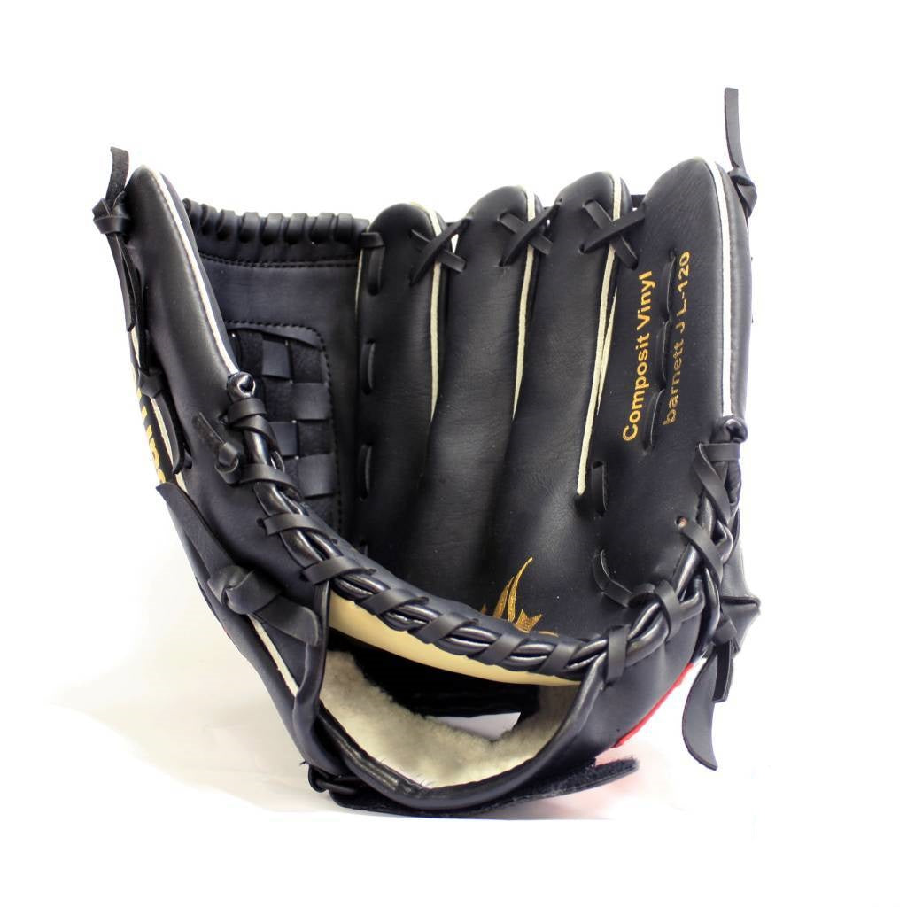 JL-120 GUANTE DE BEISBOL INICIACION NEGRO PU OUTFIELD 12