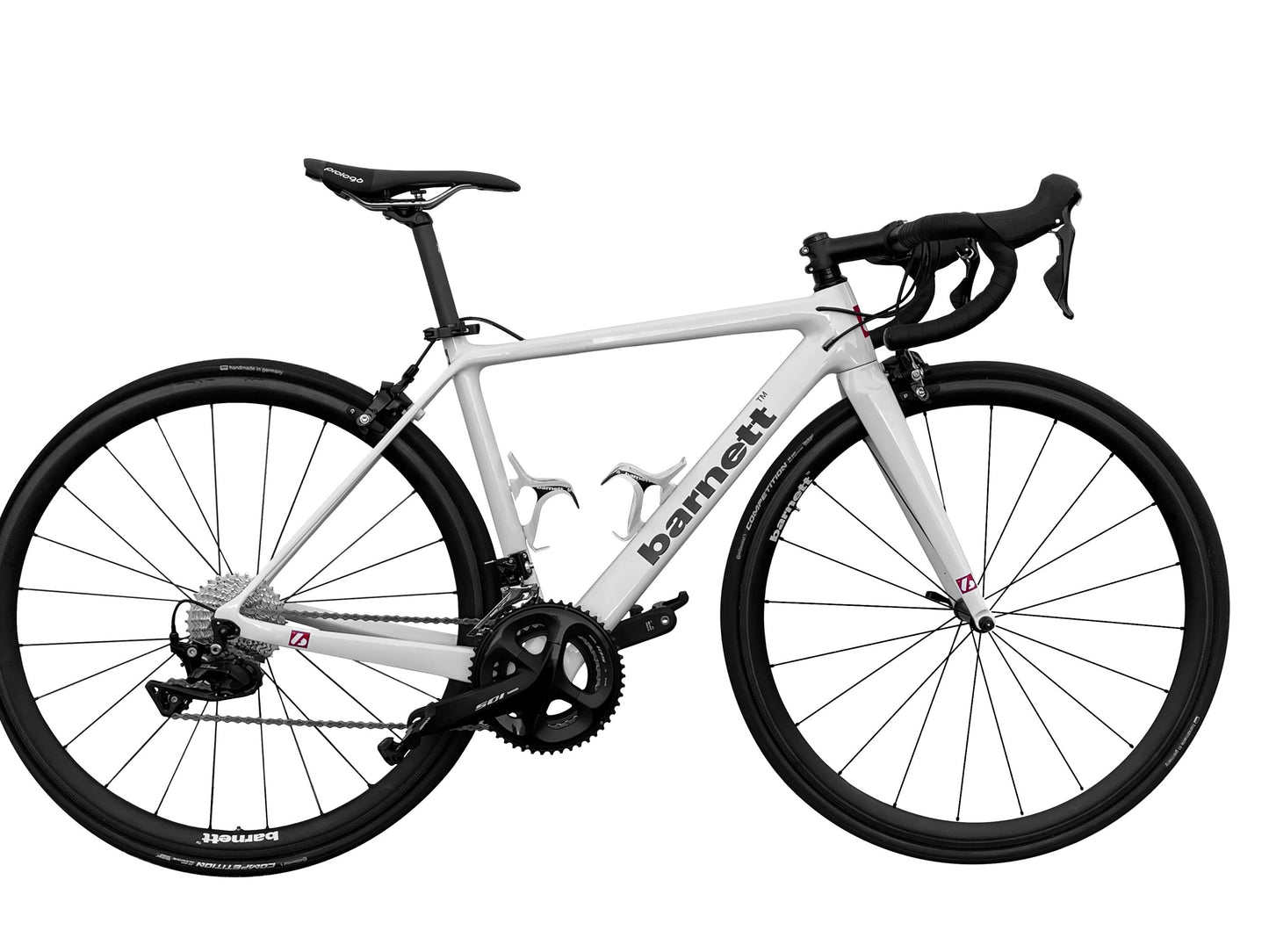 BRC-GLOSSY Bicicleta ensamblada  Shimano 105 // Cuadro y llantas de bicicleta de carbono Blanco
