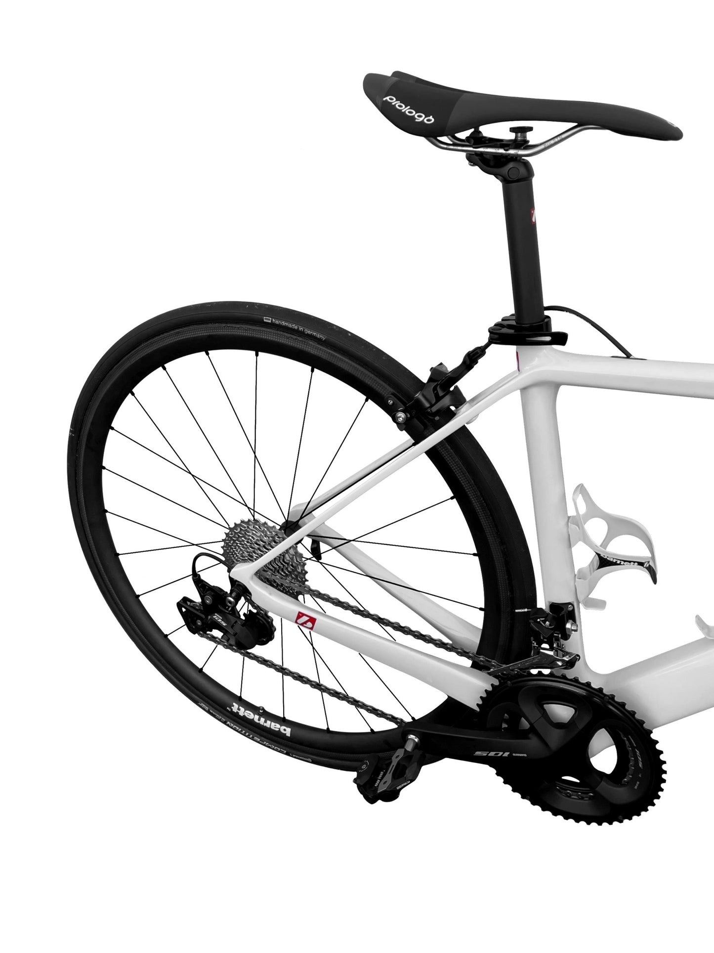 BRC-GLOSSY Bicicleta ensamblada  Shimano 105 // Cuadro y llantas de bicicleta de carbono Blanco