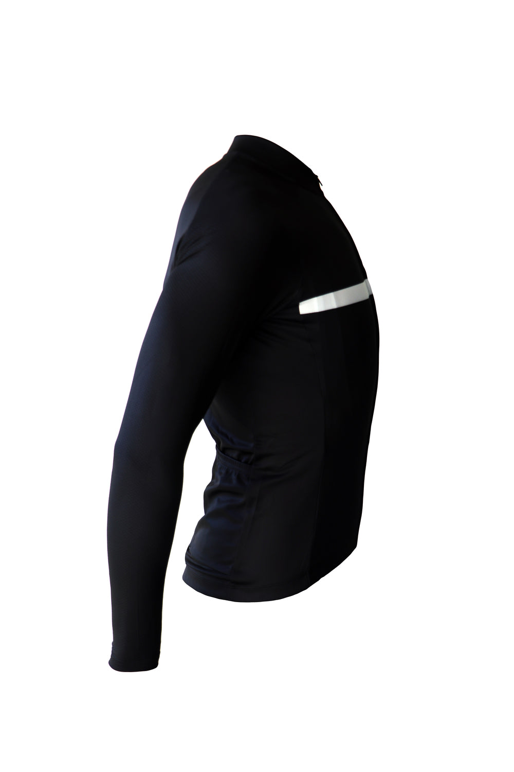 Bici textil-Jersey largo con ejercicio, blanco y negro