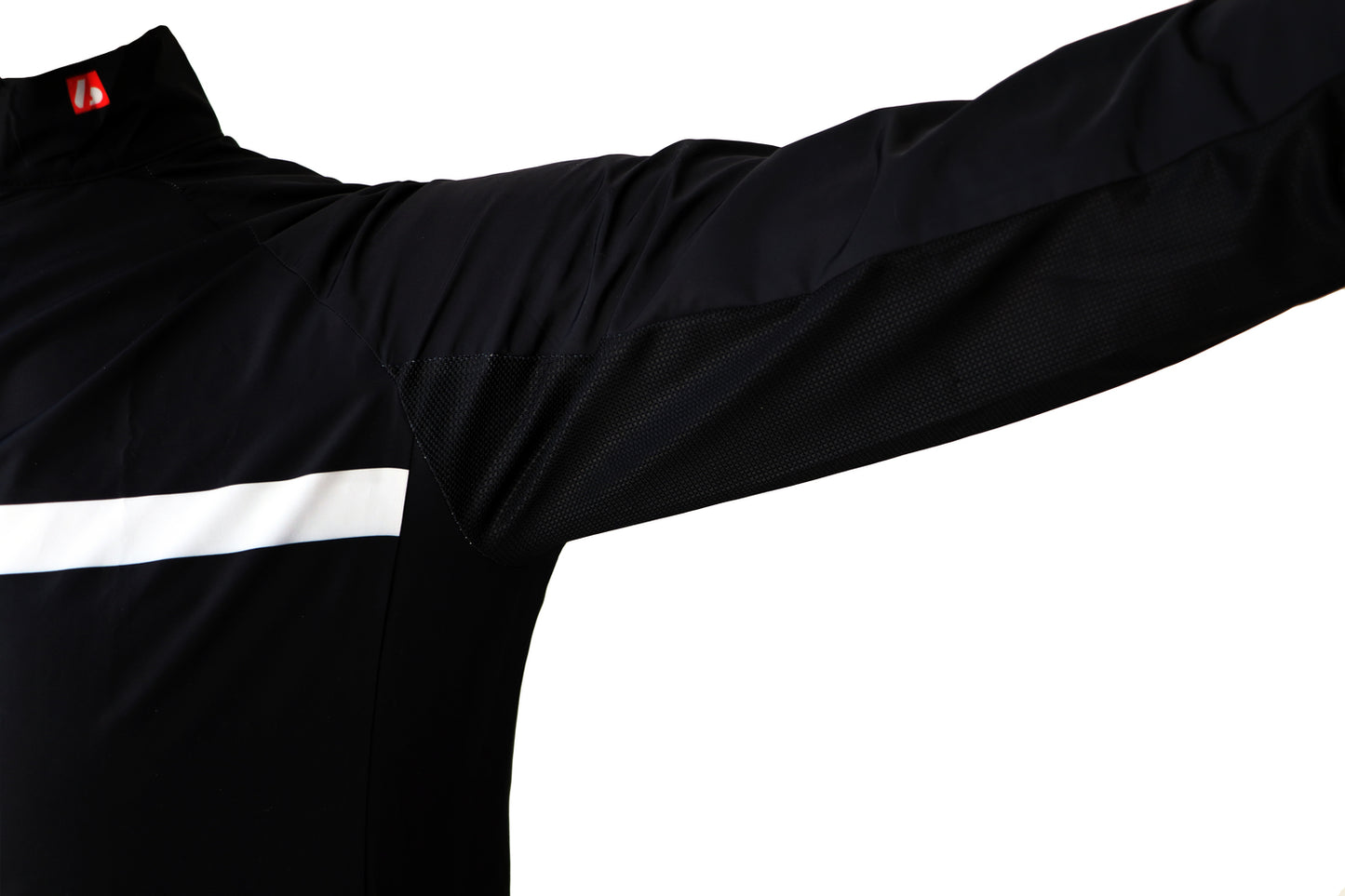 Moto textil-chaqueta de manga larga, rompevientos en blanco y negro