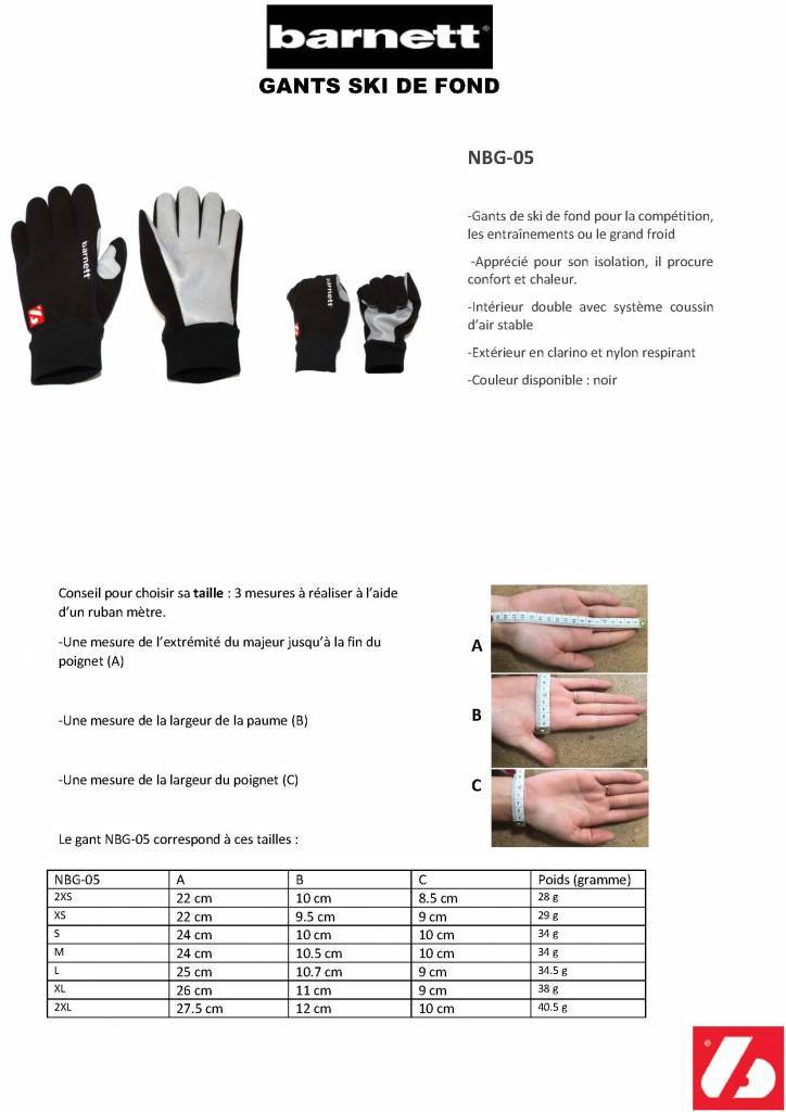 NBG-05 Guantes de esquí de fondo, pro