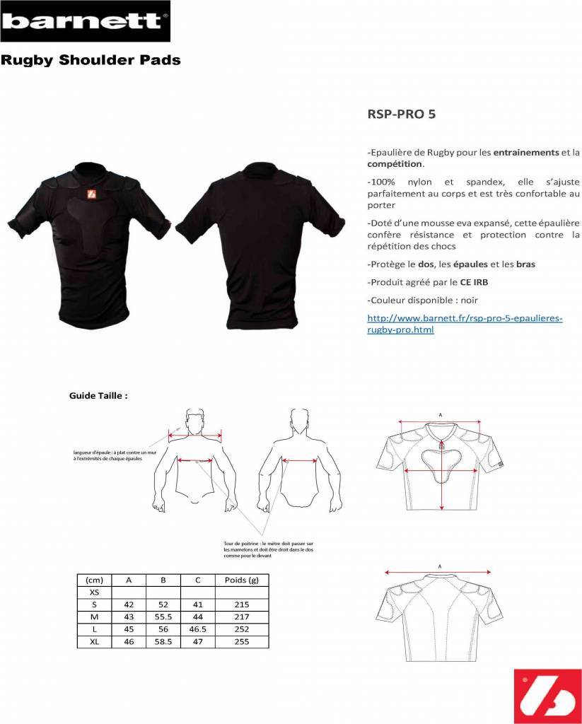 RSP-PRO 5 camisa de rugby