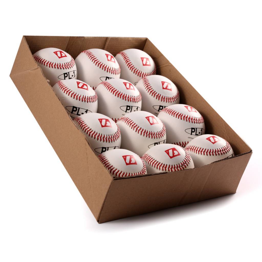 PL-1 Pelotas de béisbol "Élite", partido 9'', blanco, 1 docena