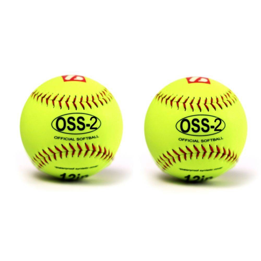 OSS-2 Pelota de iniciación sófbol 12'', blanco, 2 unidades