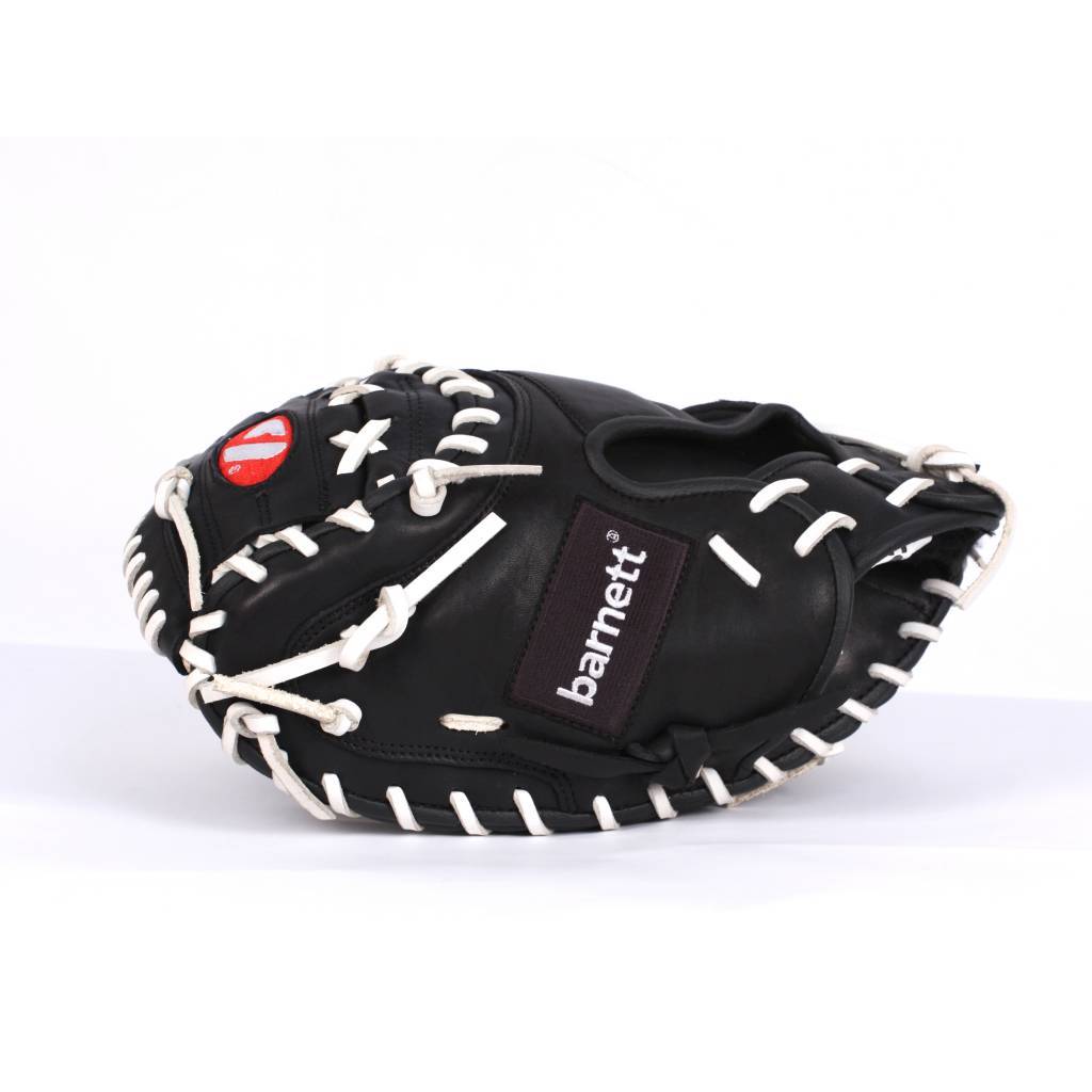GL-201 Guante de béisbol, cuero, catcher, adulto 34, negro