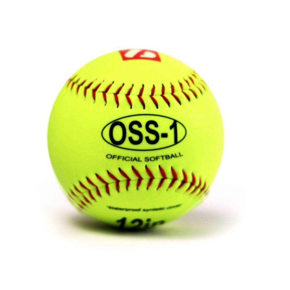 OSS-1 Pelota de entrenamiento, sóftbol, 12'', amarillo, 1 docena