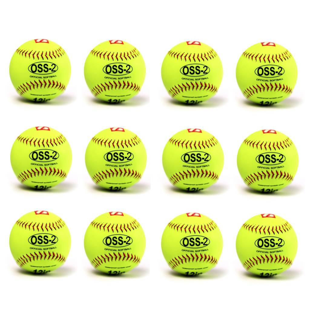 OSS-2 Pelota de iniciación, sófbol 12'', blanco, 1 docena