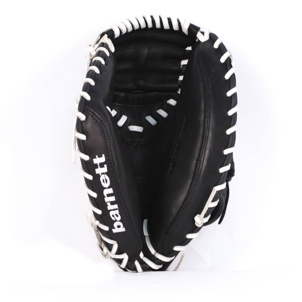 GL-201 Guante de béisbol, cuero, catcher, adulto 34, negro