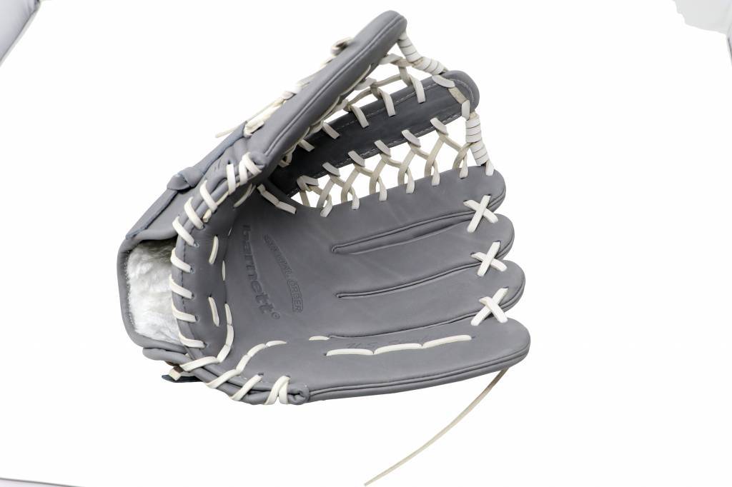 FL-127 guante de béisbol cuero de alta calidad infield/outfield/pitcher, gris claro