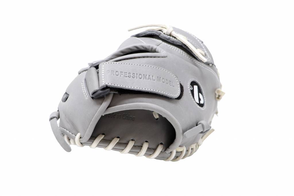 FL-201 guante de bésbol cuero de alta calidad catcher, gris claro
