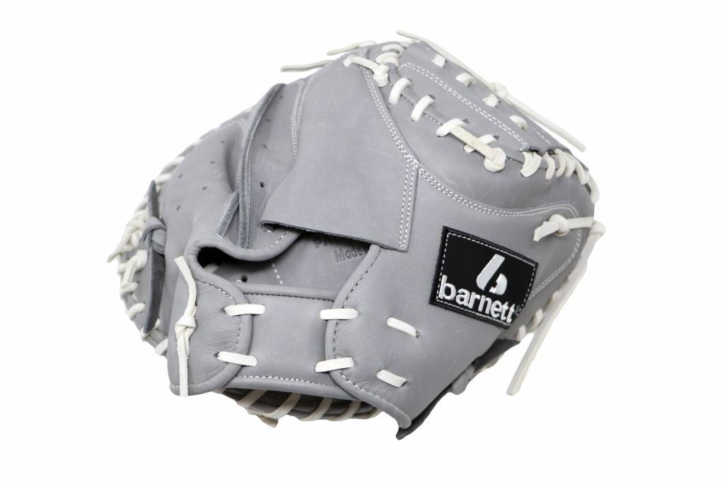FL-203 guante de softball cuero de alta calidad catcher, gris claro