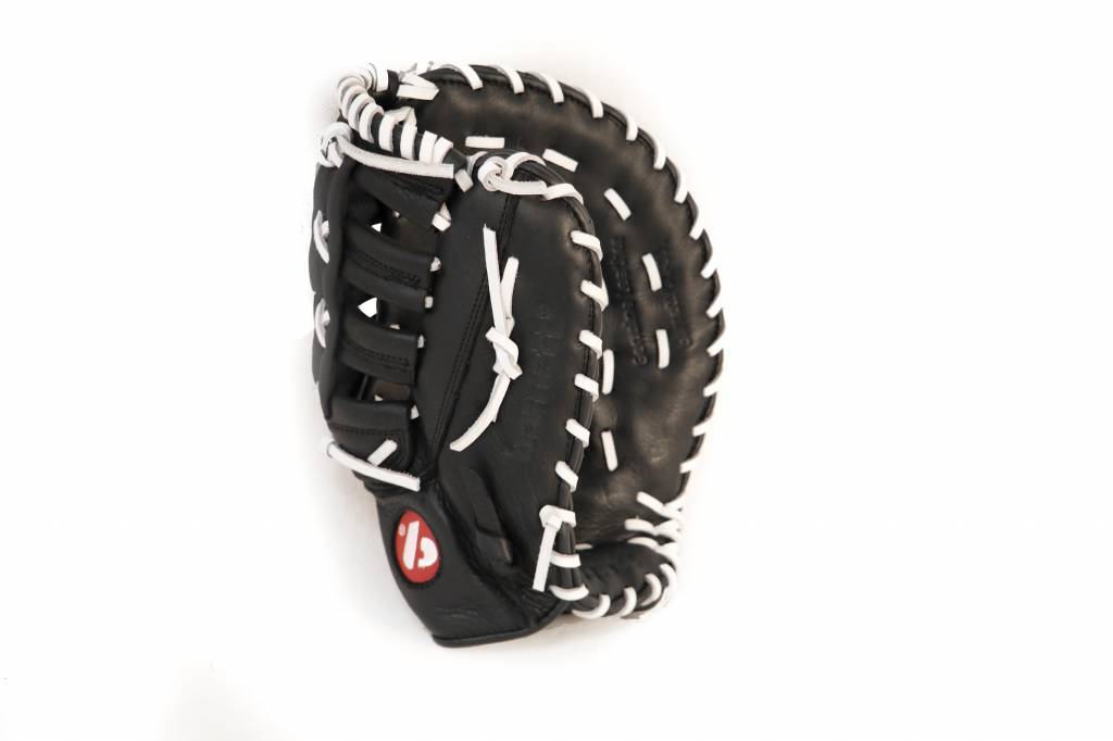 GL-301 competición 1er baser guante de béisbol, cuero genuino, adulto, negro