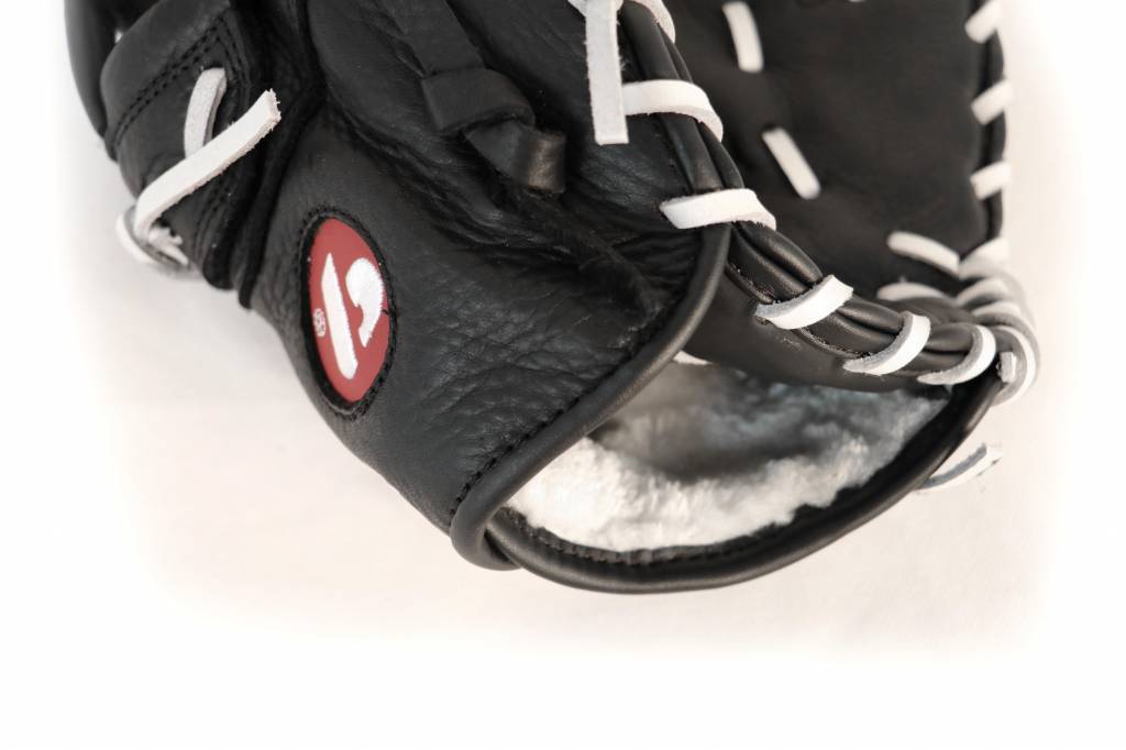 GL-301 competición 1er baser guante de béisbol, cuero genuino, adulto, negro